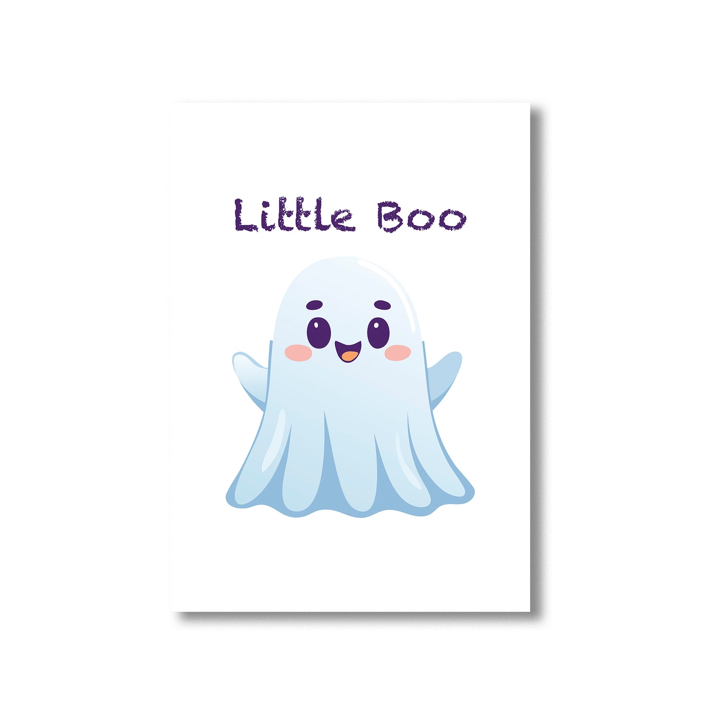 Cute Halloween ghost art printable digital poster