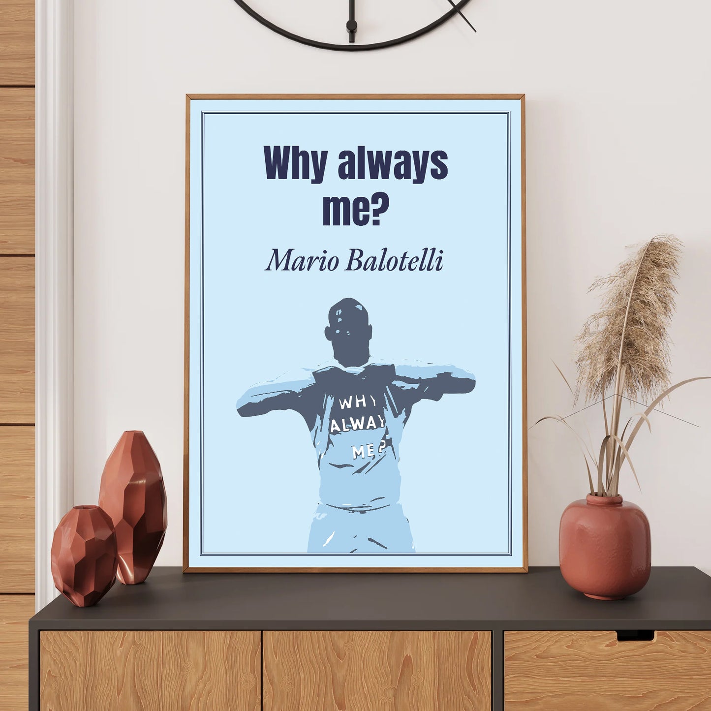 Balotelli Manchester City Wall Art Print , Bedroom