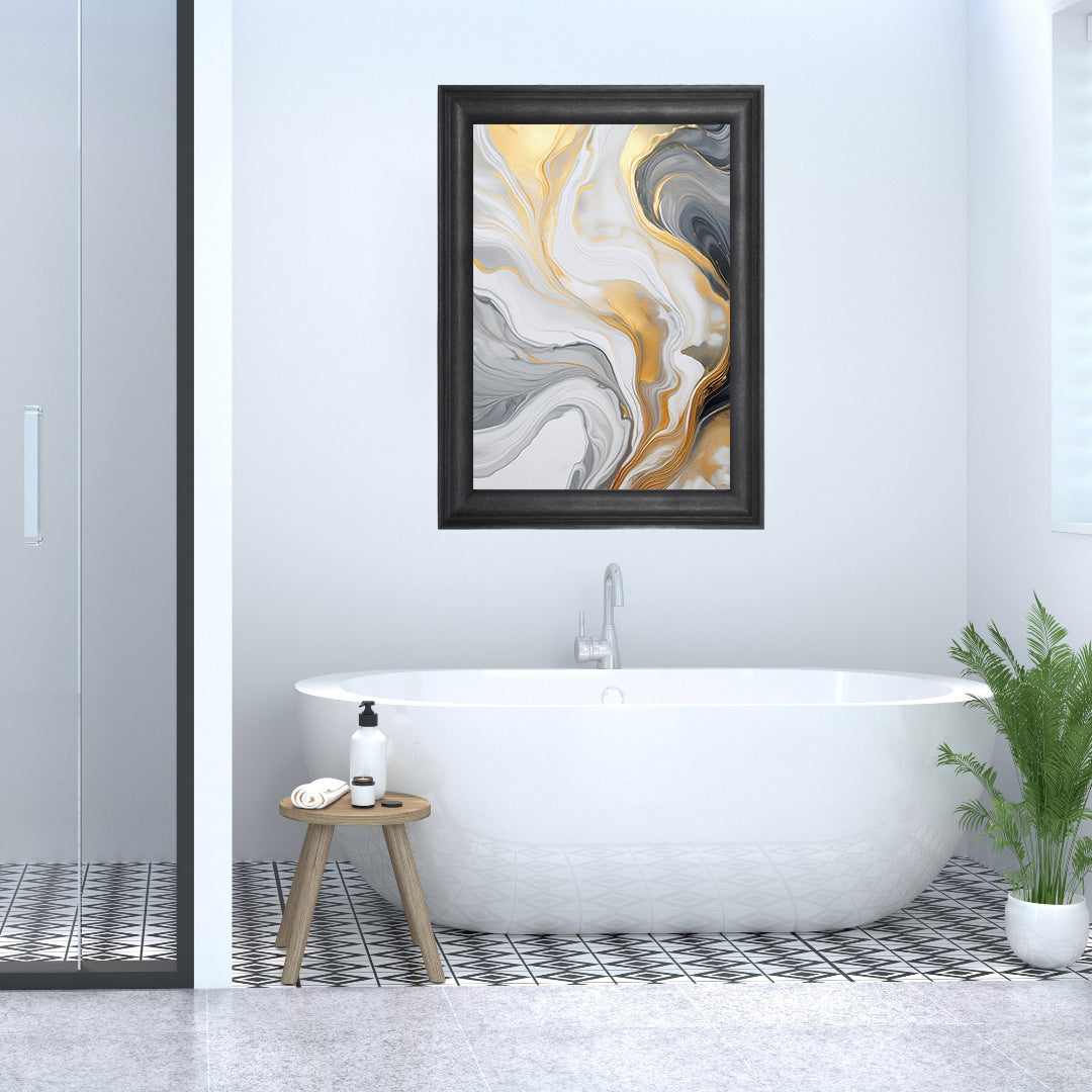 Marble texture wall art print – elegant digital download for bathroom decor
