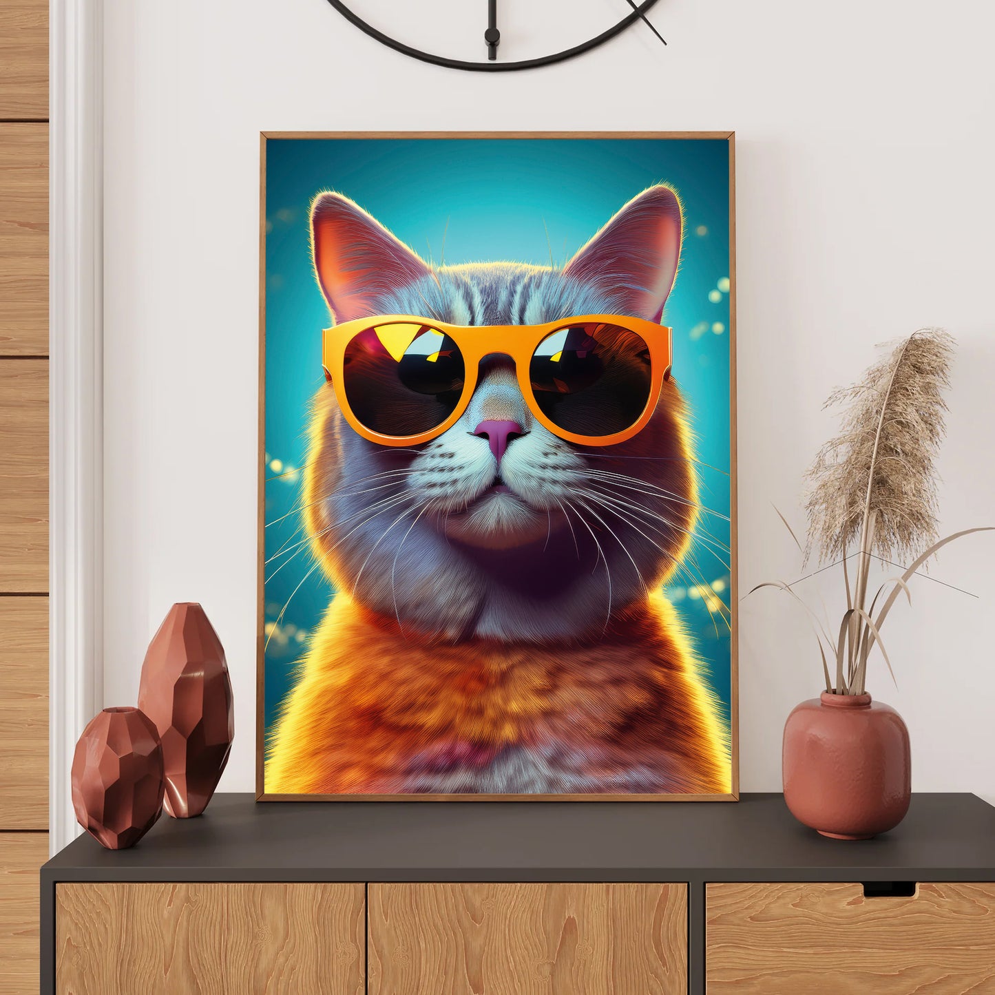 Cat Wall art Print, Bedroom