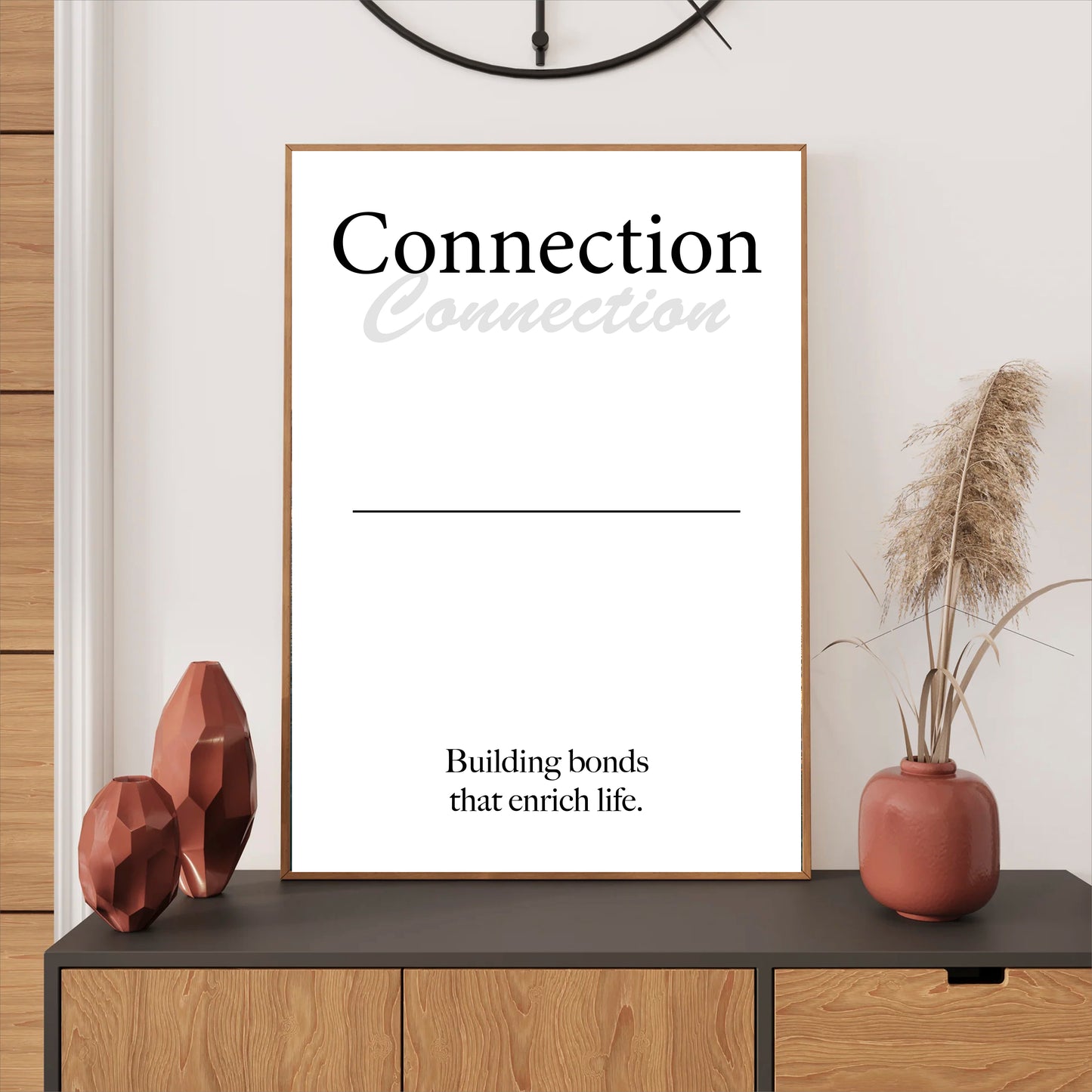 Connection wall art digital download – printable minimalist quote for unity and togetherness