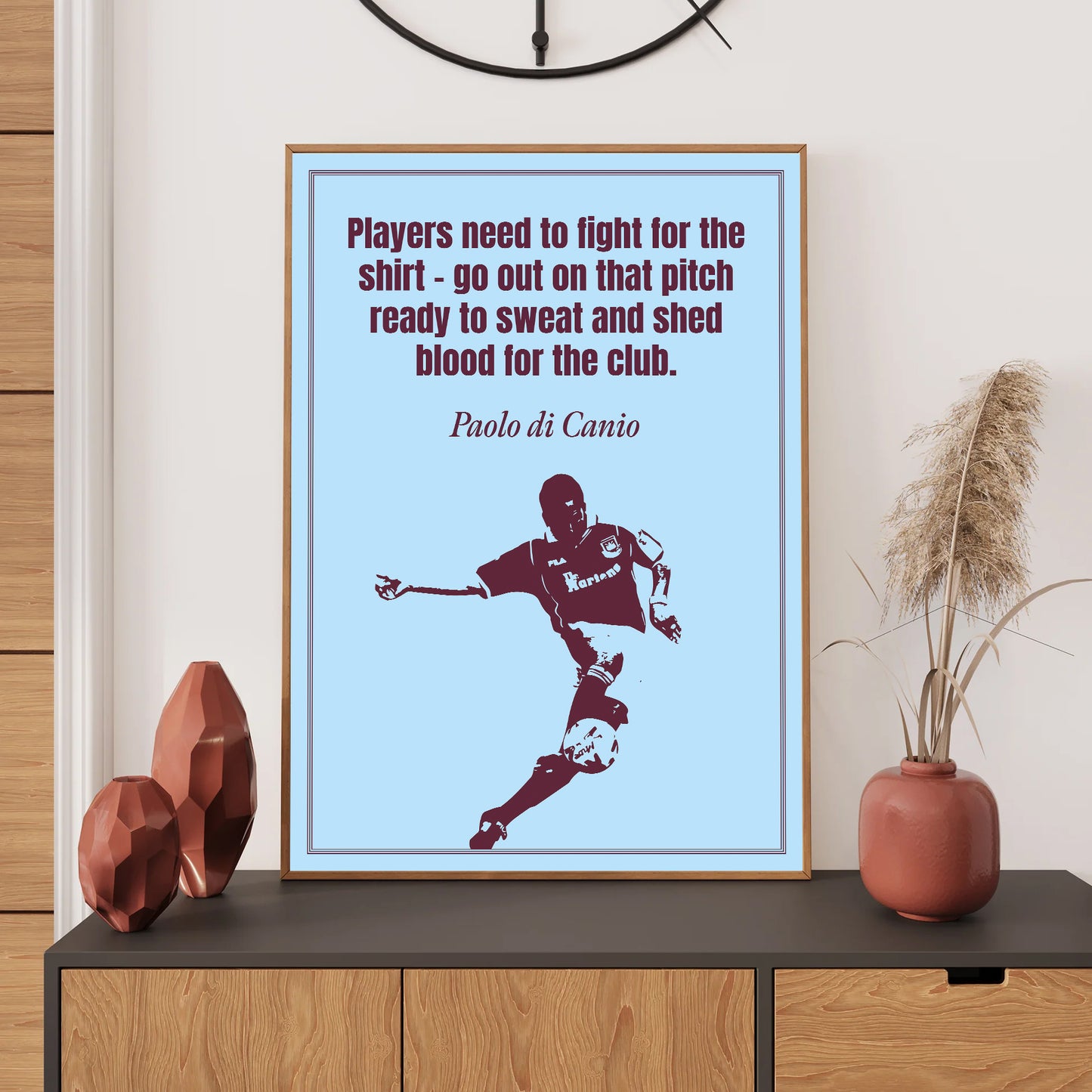 Di Canio West Ham Wall Art Print, Bedroom