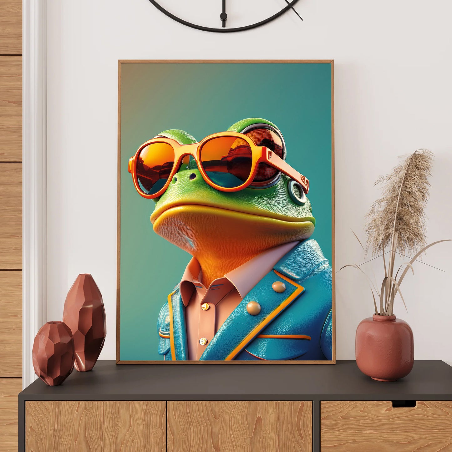 Frog Wall Art Print, Bedroom