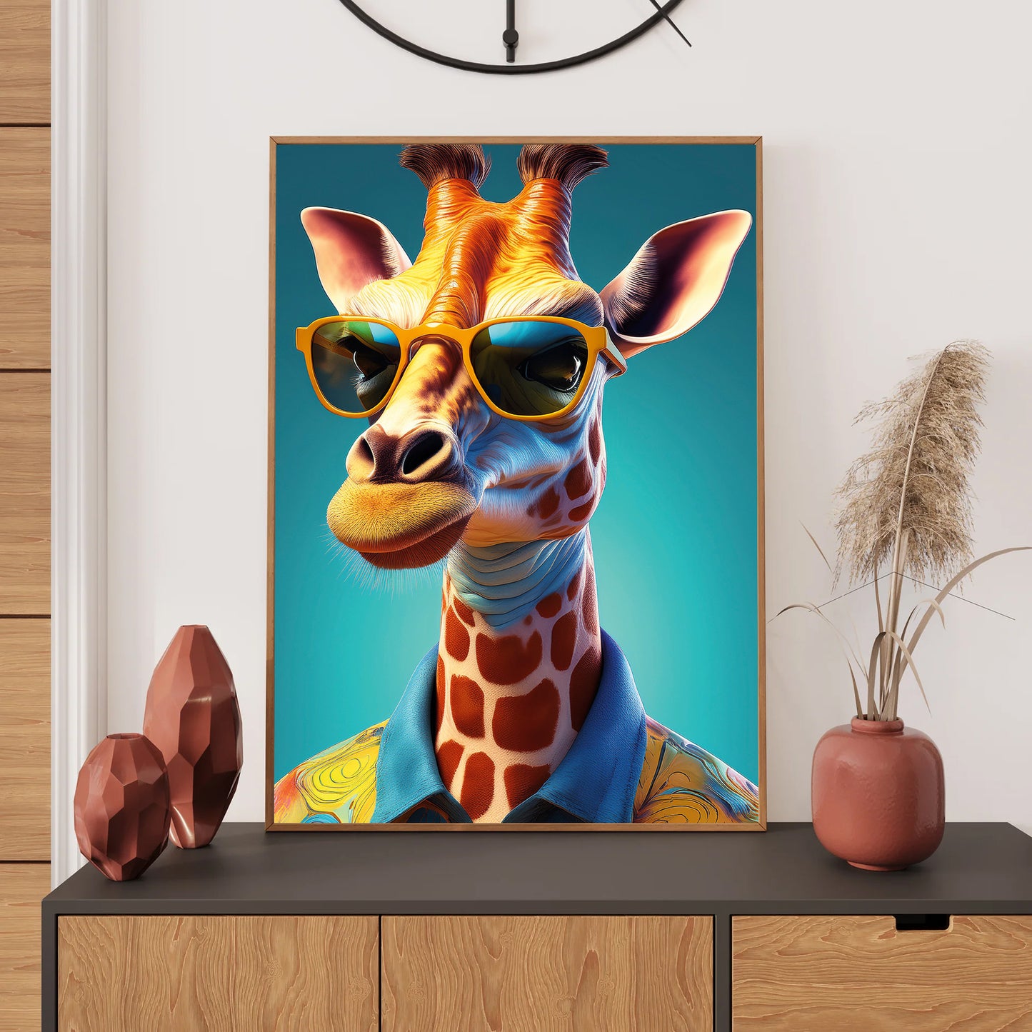 Giraffe Wall Art Print, Bedroom