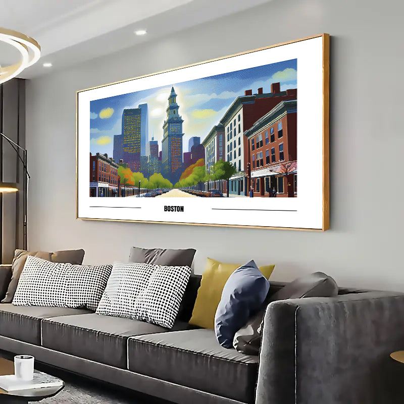Boston Wall Art Print Home decor Poster, Living room