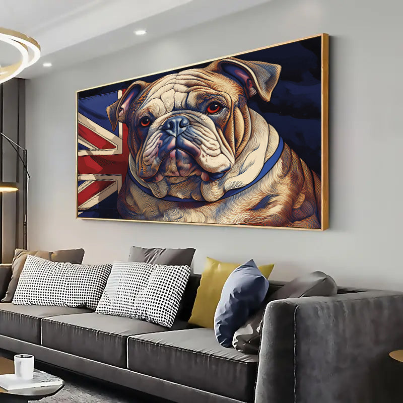 British Bulldog Wall Art Print Home decor Poster, Living room