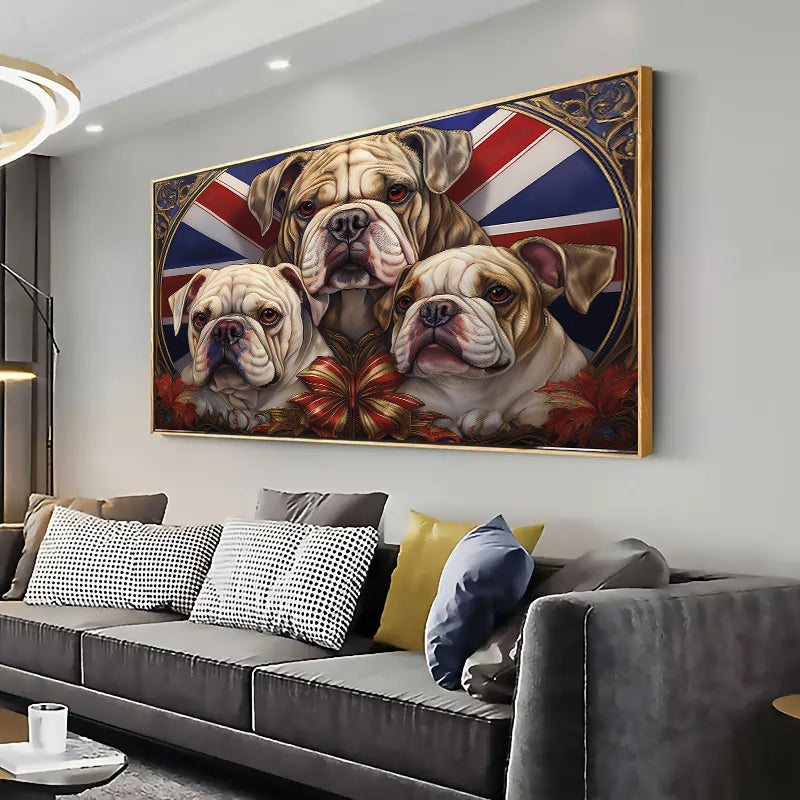 British Bulldog Wall Art Print Home decor Poster, Living room