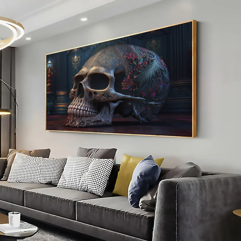 Skull Artwork, living room