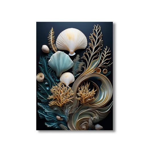 Ocean Botanicals Art Nouveau Wall Art Print – Digital Download Marine Plant Decor