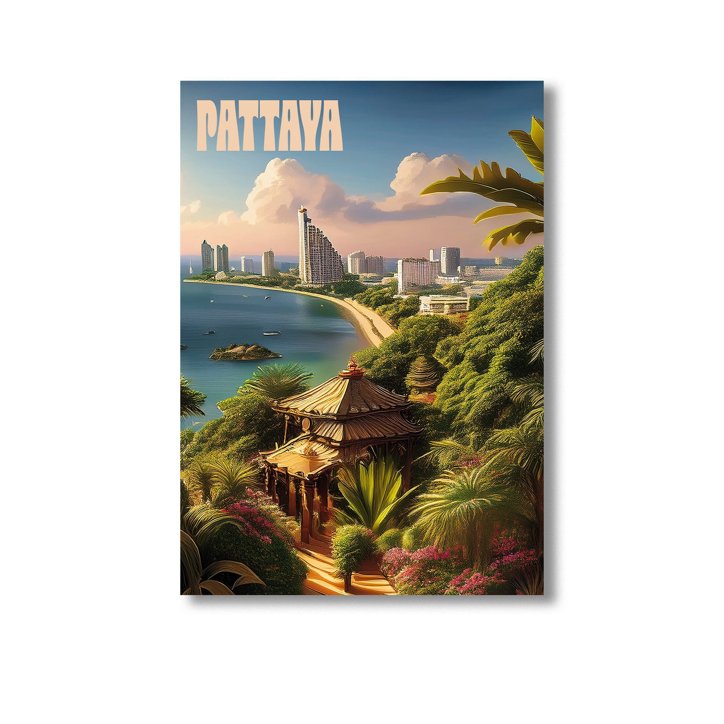 Pattaya Retro Wall Art Print
