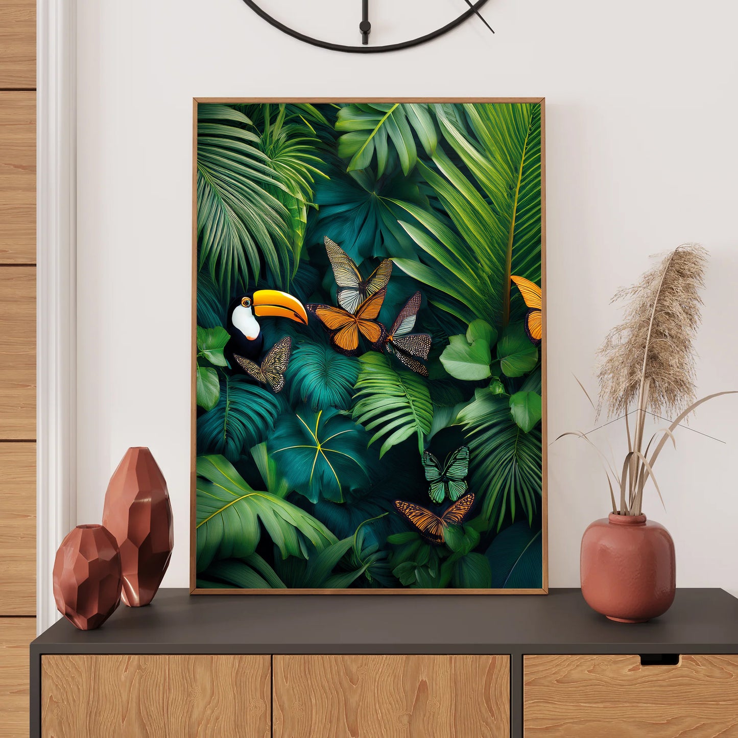 Rainforest Canopy Wall Art Print – Digital Download Tropical Jungle Decor