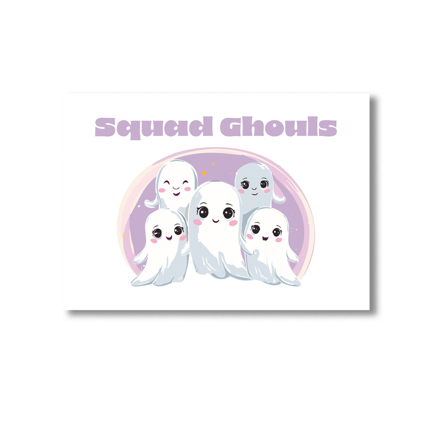 Funny Halloween ghosts art “Squad Ghouls” poster