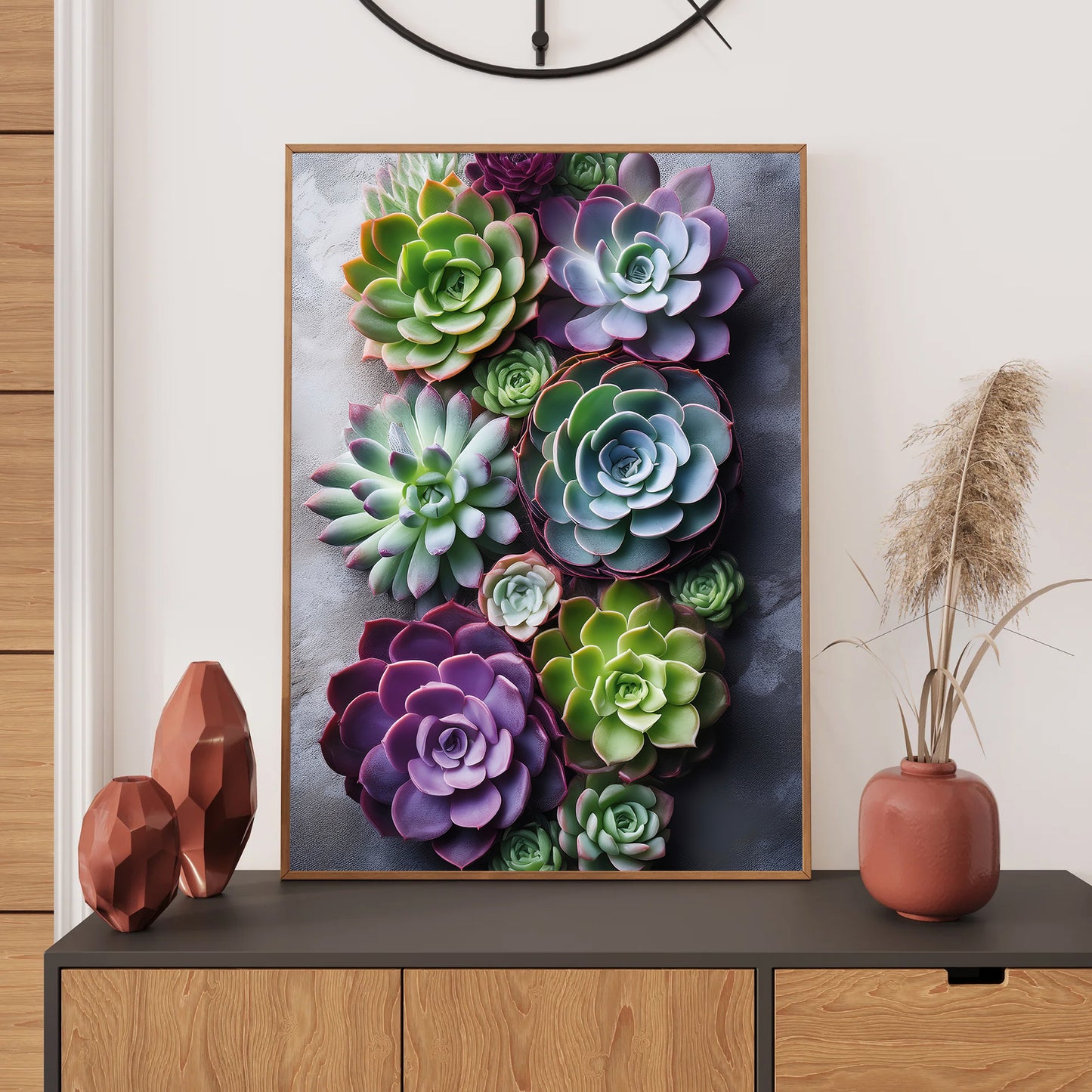 Succulent Harmony Wall Art Print – Digital Download Modern Botanical Home Decor