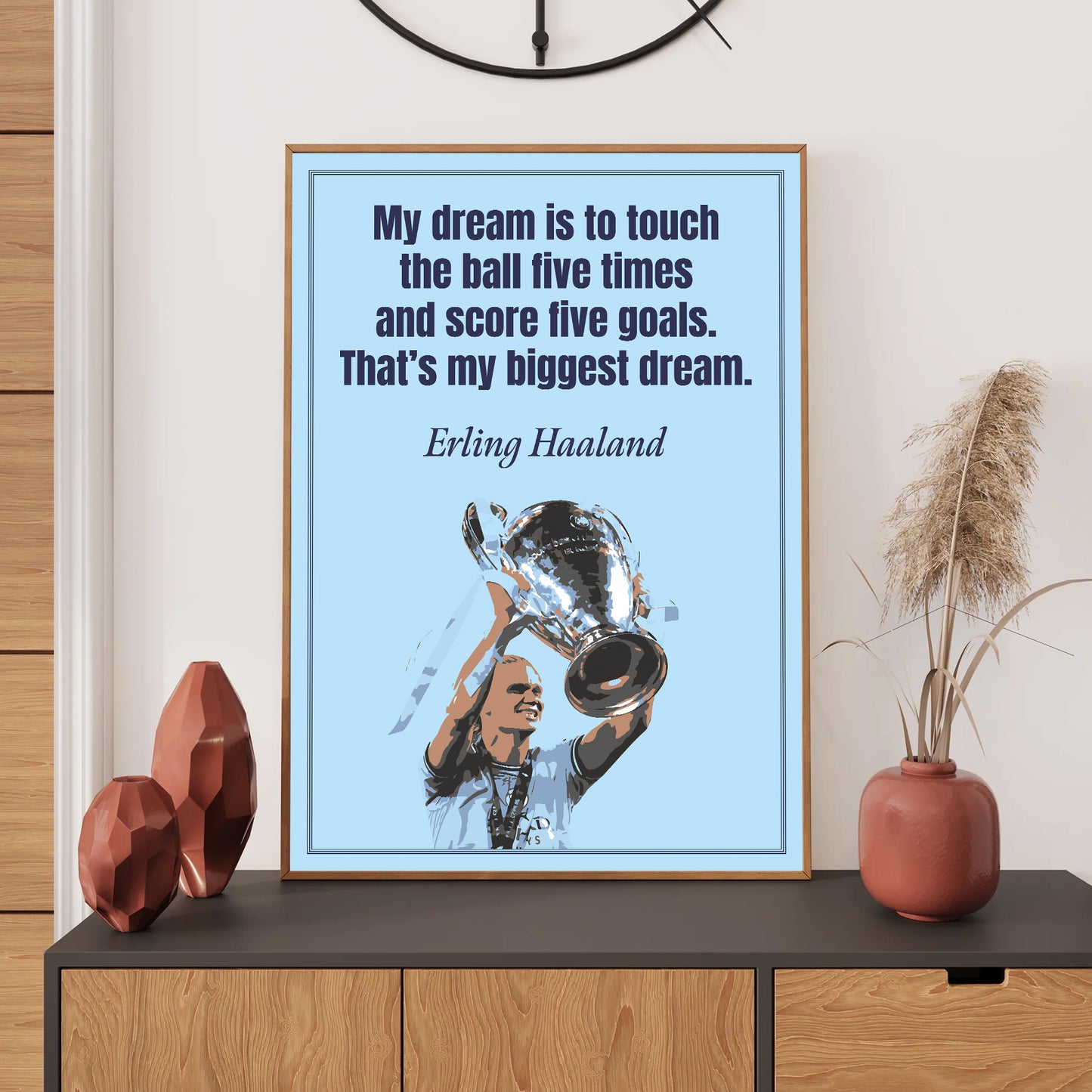 Haaland Manchester City Wall Art Print, Bedroom
