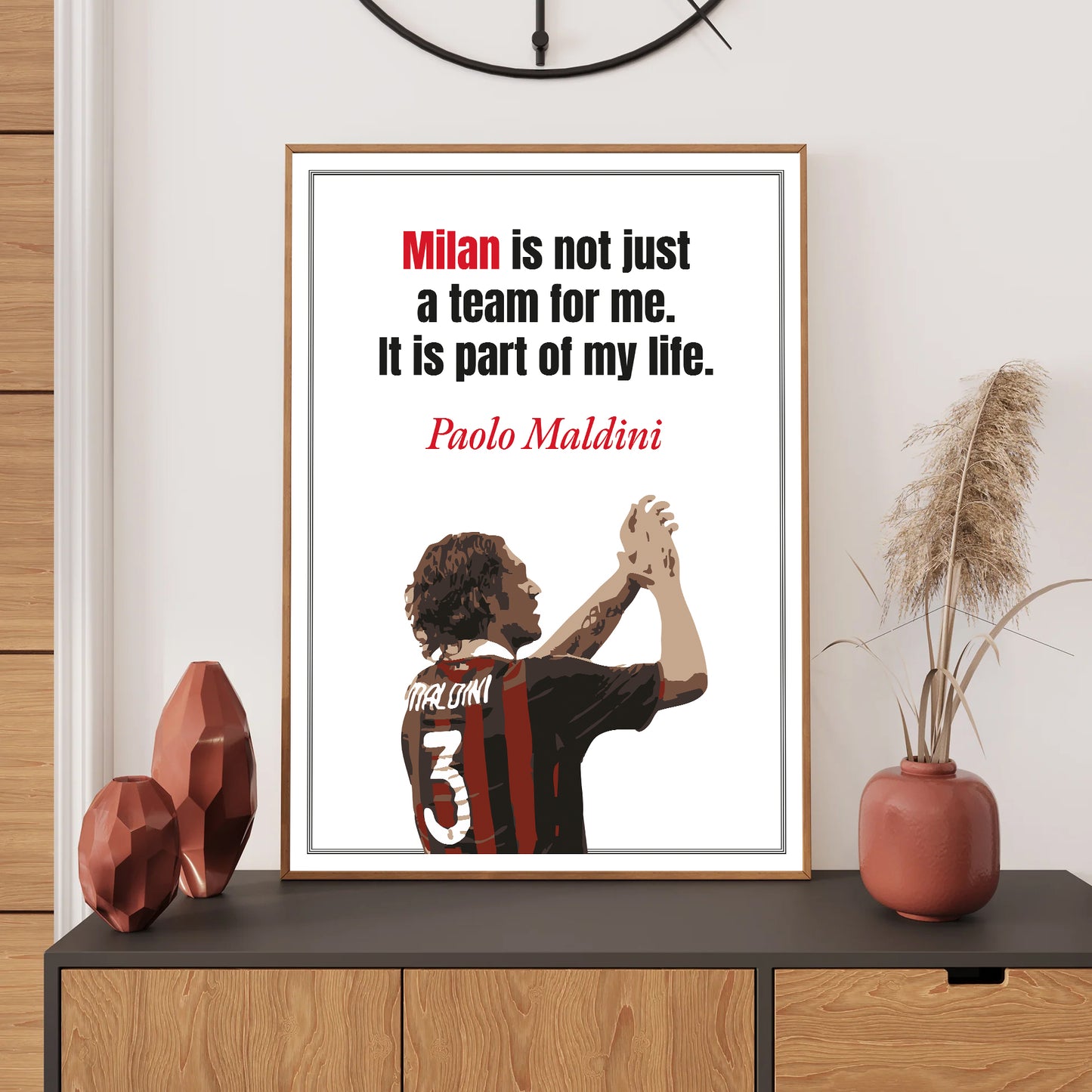 AC Milan Wall Art Print, Bedroom