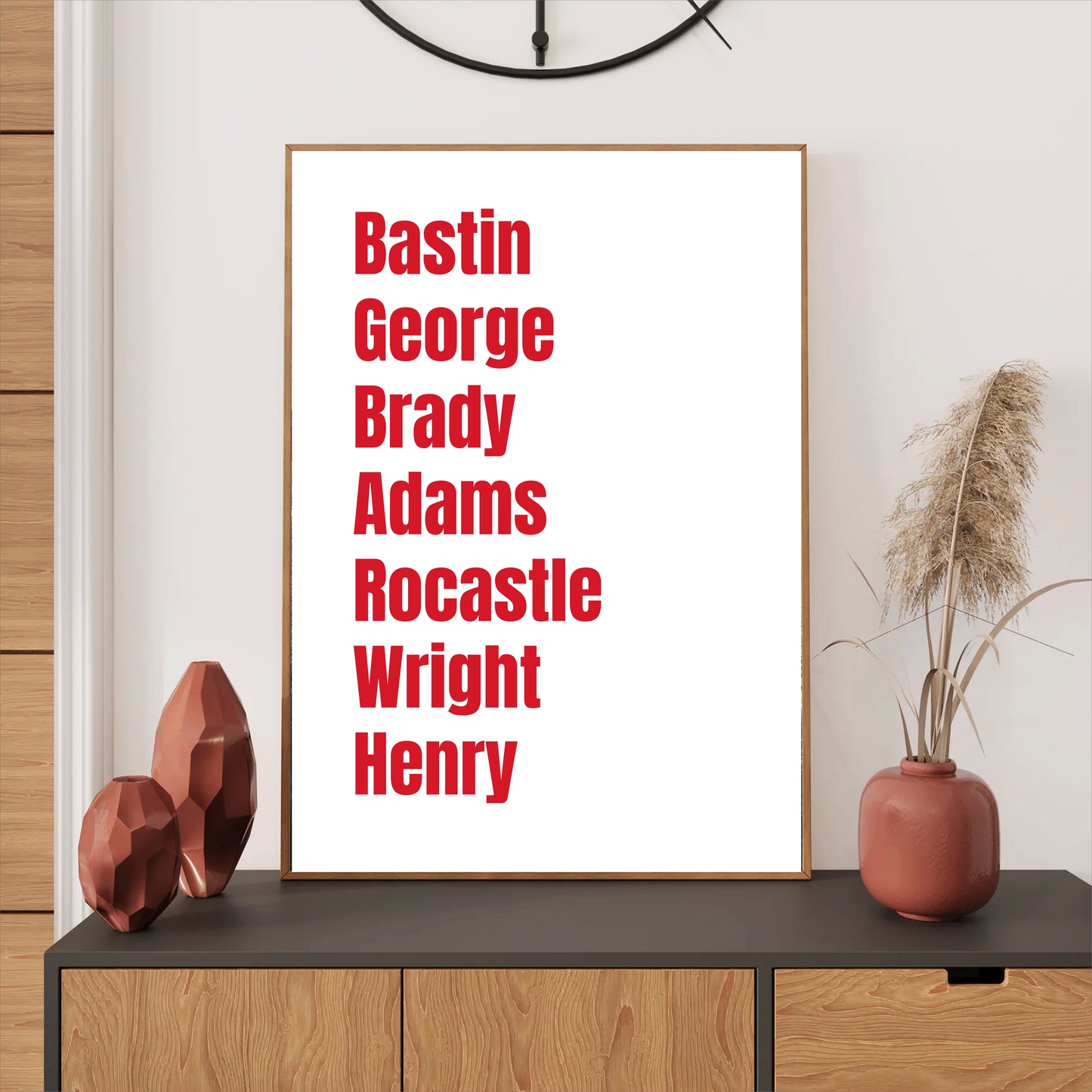 Arsenal Legends Wall Art Print featuring Bastin, Brady, Adams, Rocastle, Wright, and Henry – Digital Download PDF Football Home Decor