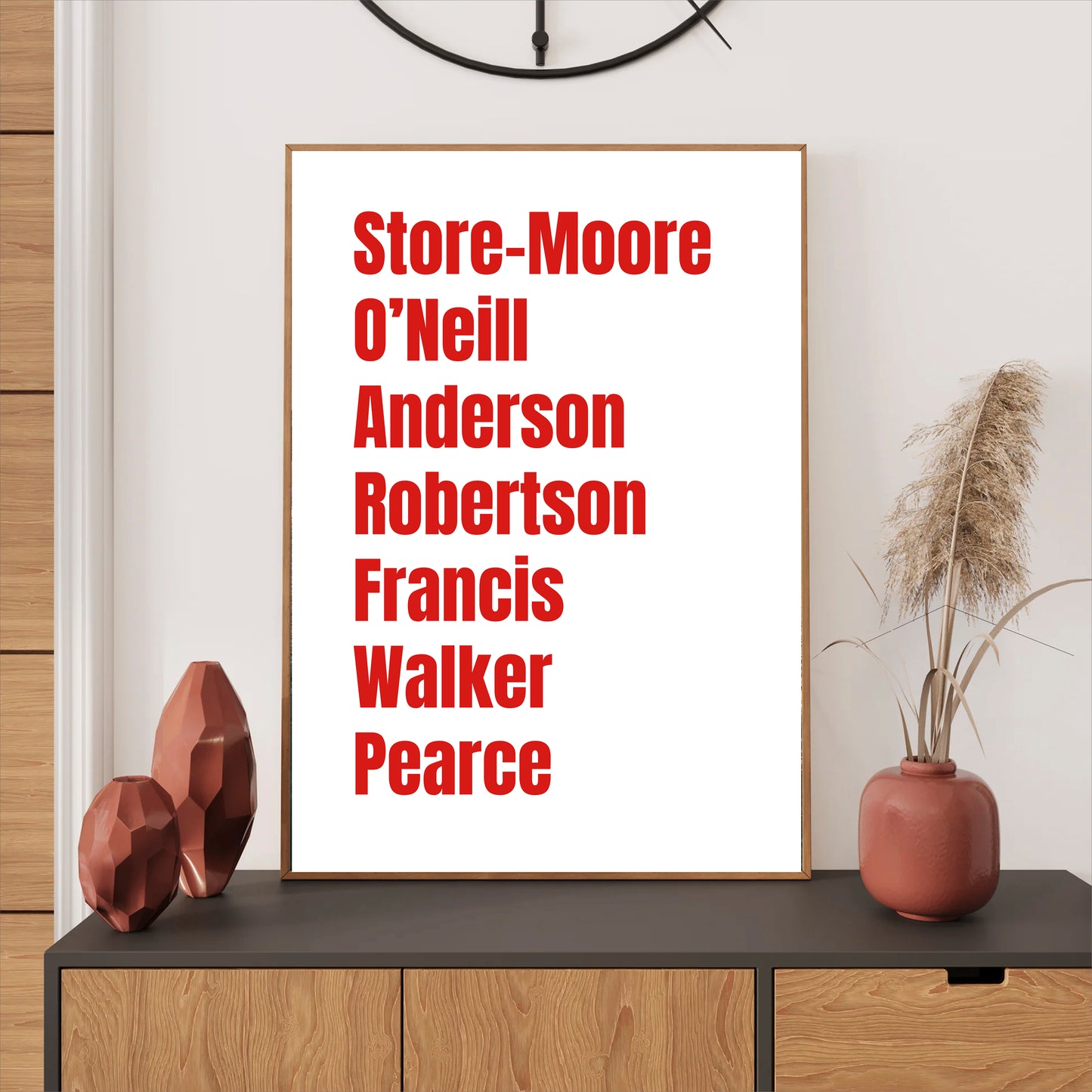 Nottingham Forest Legends Wall Art Print featuring Storey-Moore, O’Neill, Anderson, Robertson, Francis, Walker, and Pearce – Digital Download PDF Football Home Decor