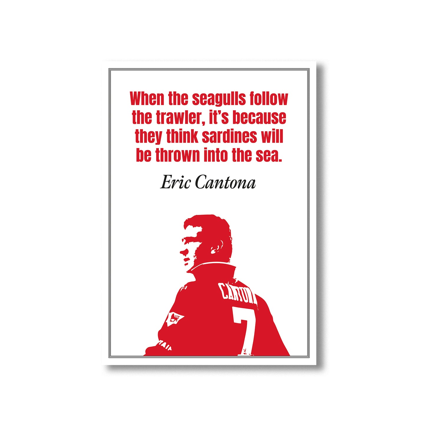 Cantona Manchester Utd Wall art Print. Product