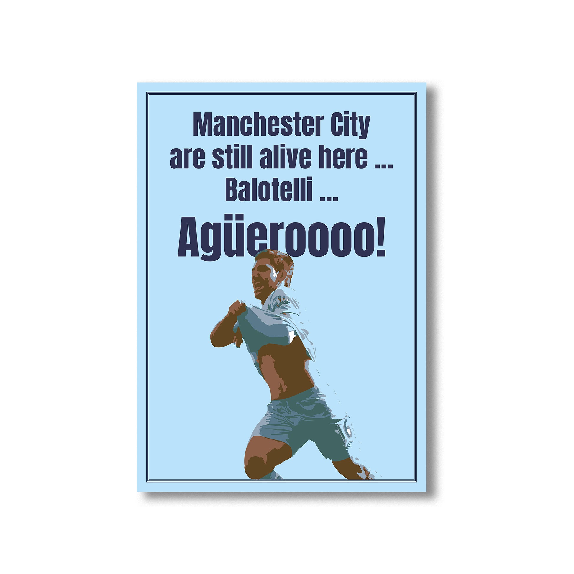 Aguero Manchester City Wall Art Print, Product