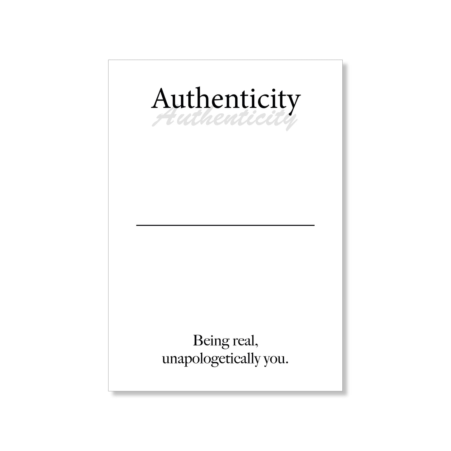 Authenticity wall art digital download – printable minimalist quote for realness and self-expression