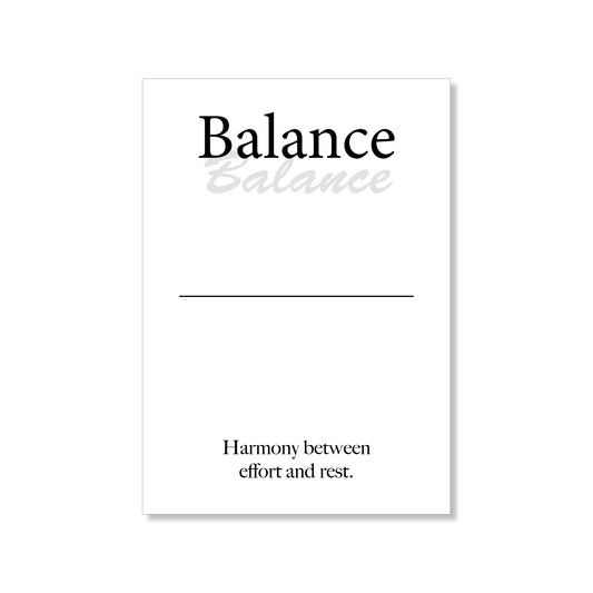 Balance wall art digital download – printable minimalist quote for calm and centered living