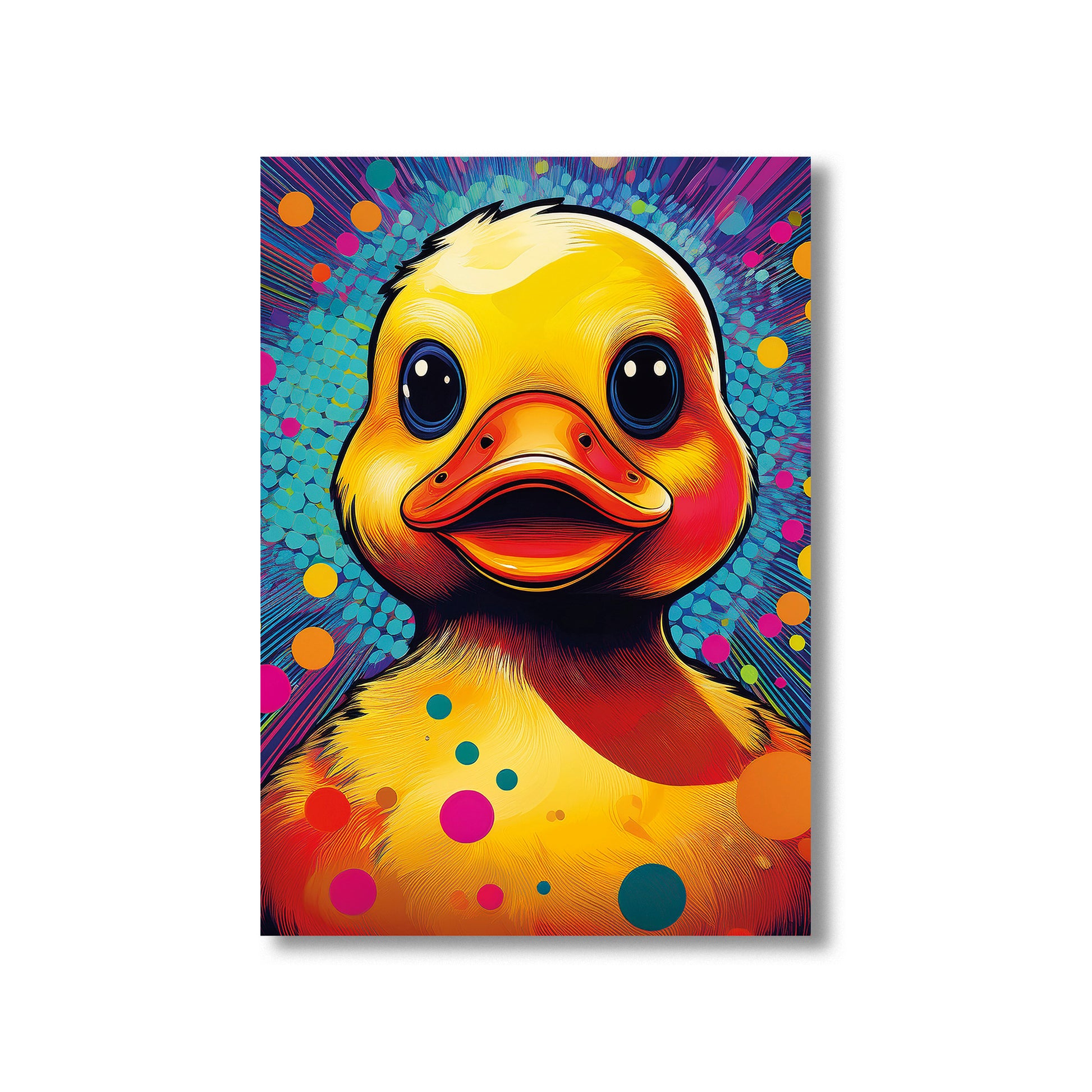 Rubber duck pop art wall art print – vibrant digital download for bathroom decor
