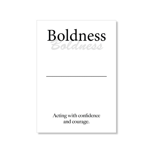 Boldness wall art digital download – printable minimalist quote for courage and confidence
