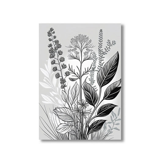 Botanical Line Art Wall Art Print – Digital Download Minimalist Plant Decor