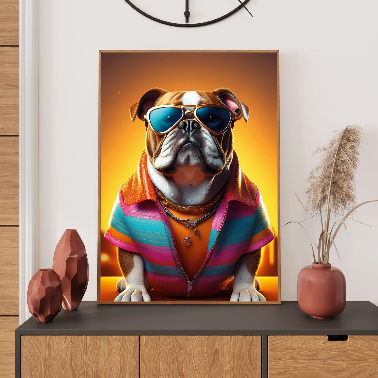 Bulldog Wall Art Print, Bedroom