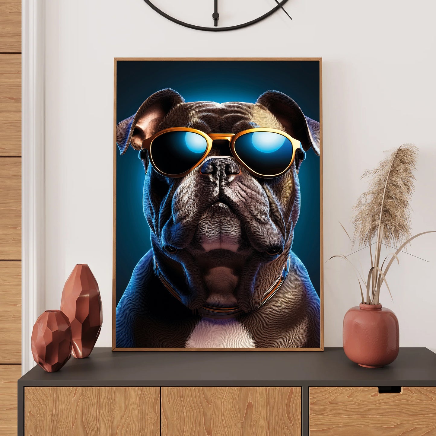 British Bulldog Wall Art Print Home decor Poster, Bedroom