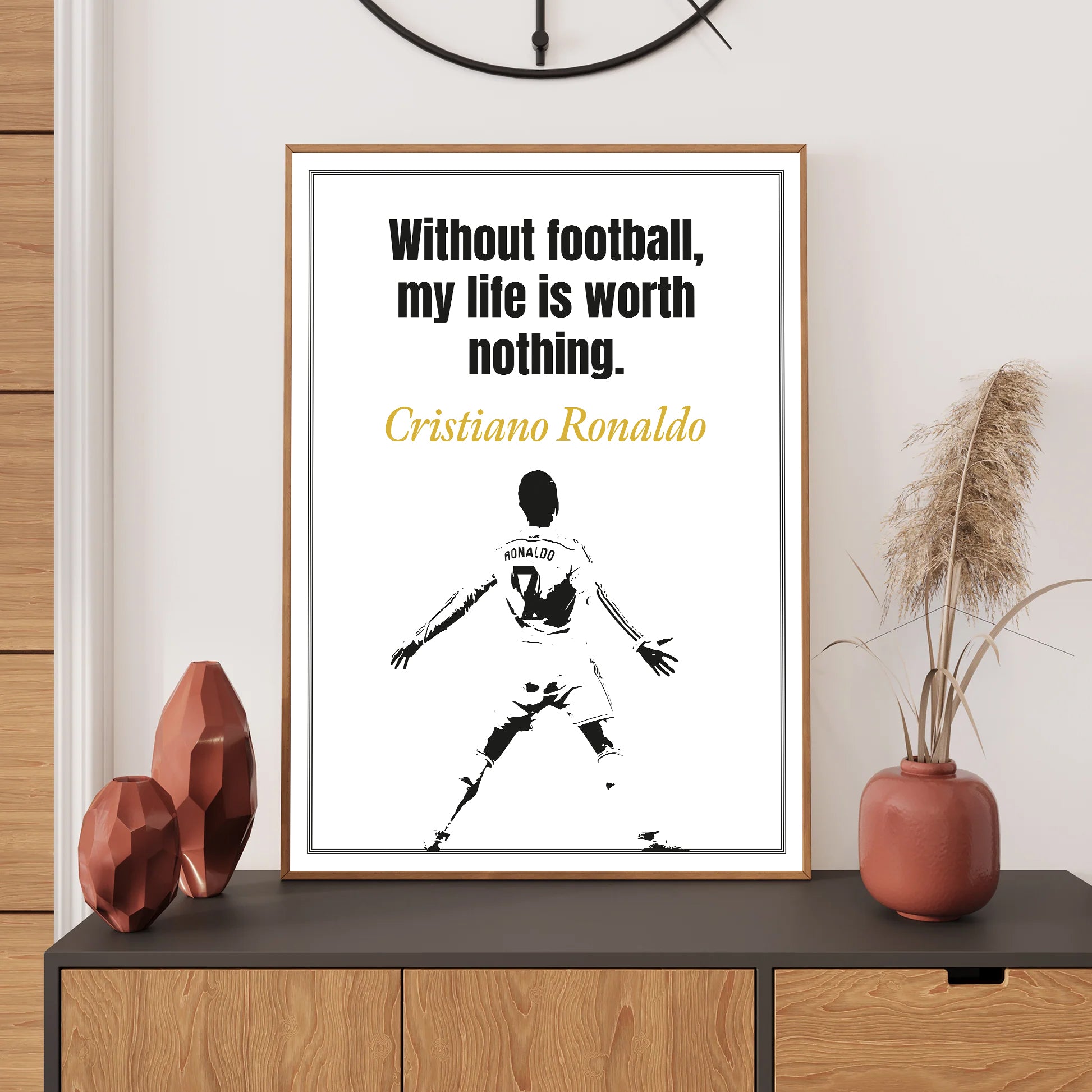 Ronaldo Real Madrid Wall Art Print, Bedroom