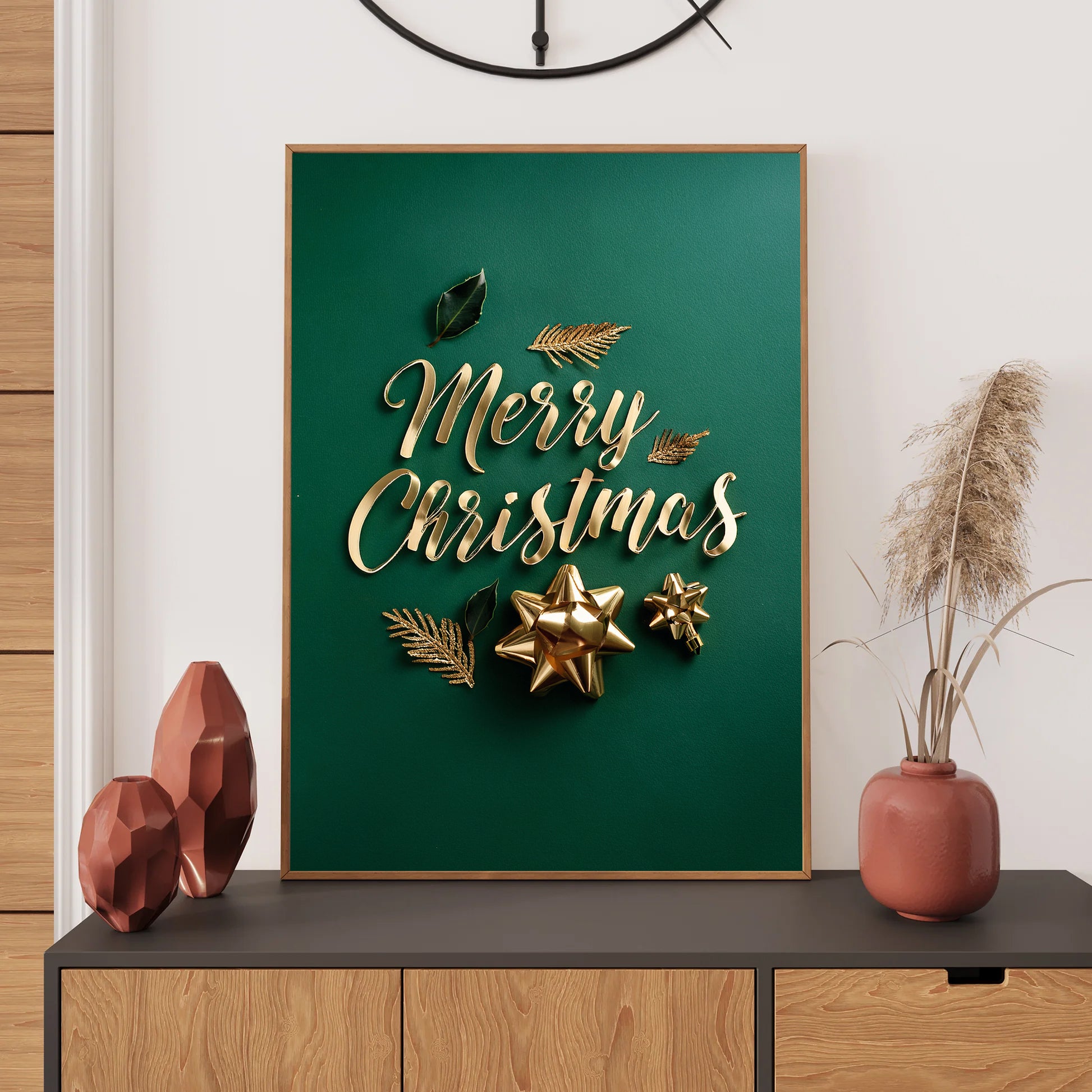 Typography Christmas Card – bold festive lettering design in modern holiday style