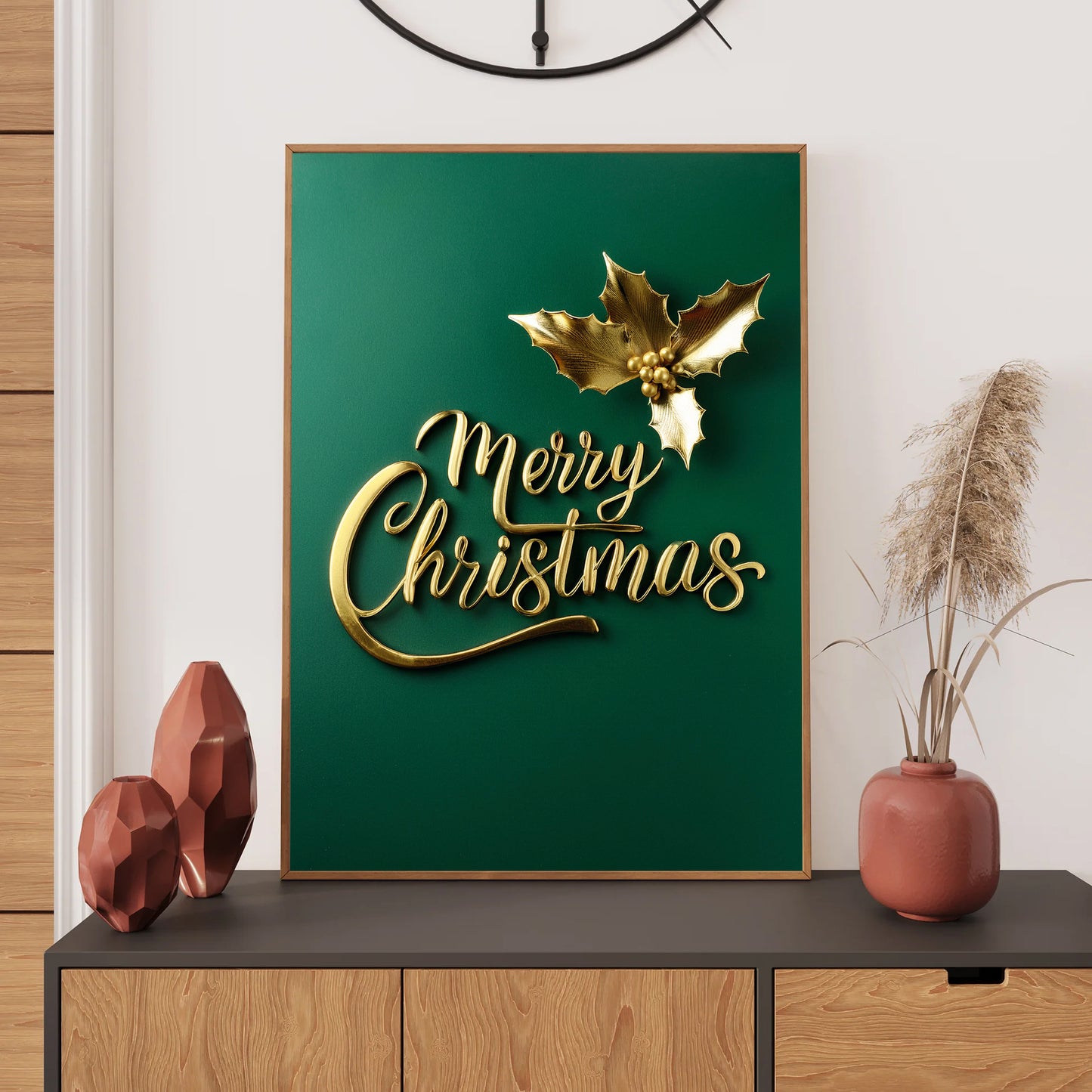 Typography Christmas Card – bold festive lettering design in modern holiday style