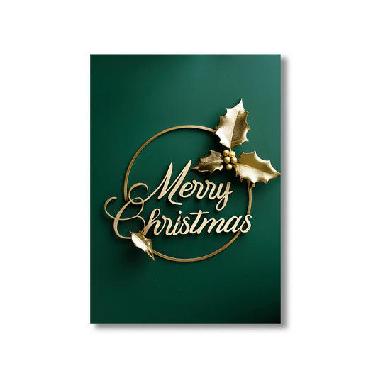 Merry Christmas Card – bold festive lettering design in modern holiday style