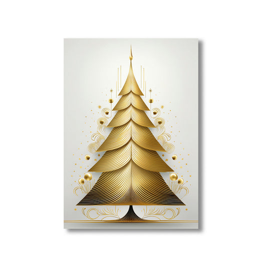 Minimalist Tree Silhouette Christmas Card – simple modern pine tree design in elegant winter style