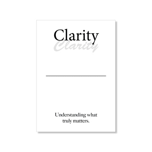 Clarity wall art digital download – printable minimalist quote for focus and simplicity
