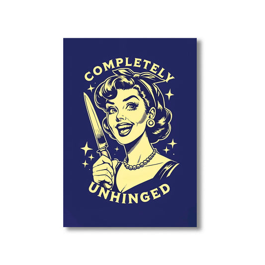 Funny kitchen art print with quirky and unhinged humorous design, perfect for adding fun and personality to kitchen and dining room decor digital download