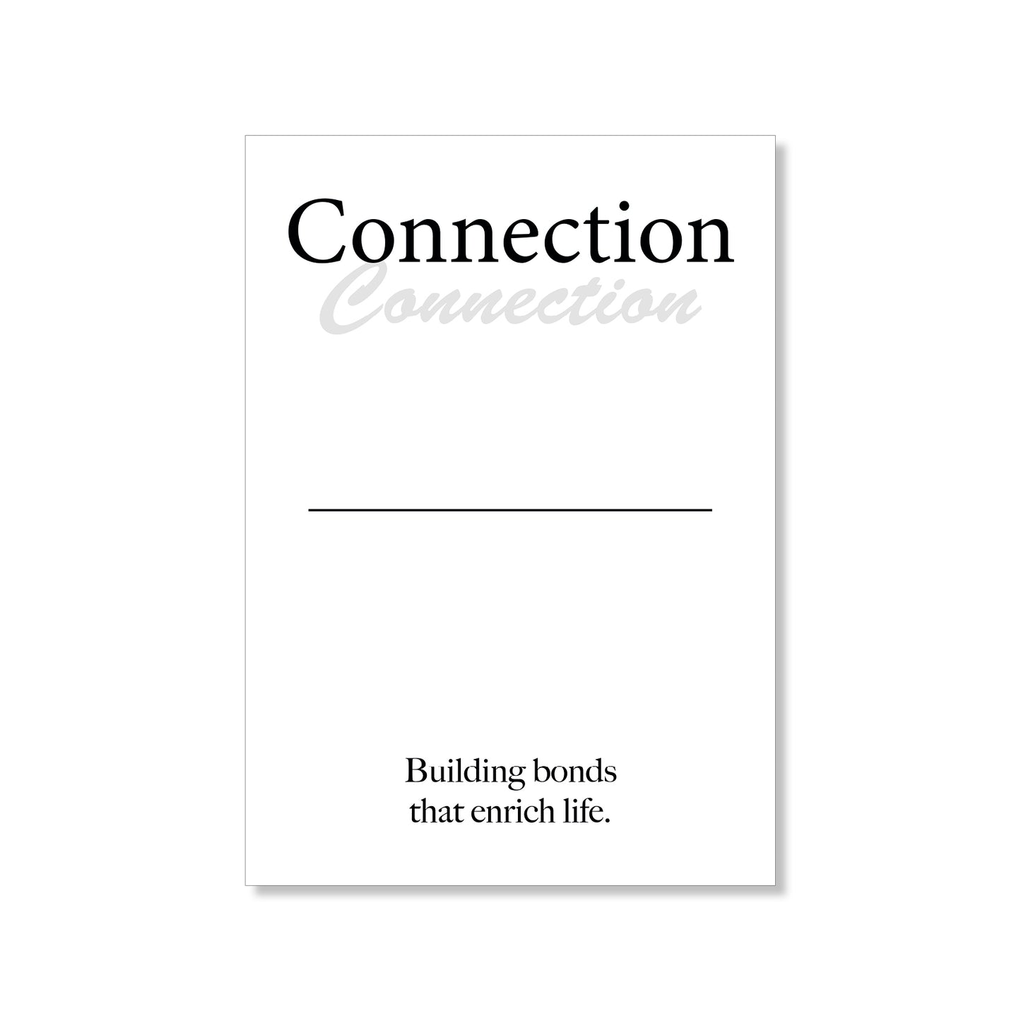 Connection wall art digital download – printable minimalist quote for unity and togetherness