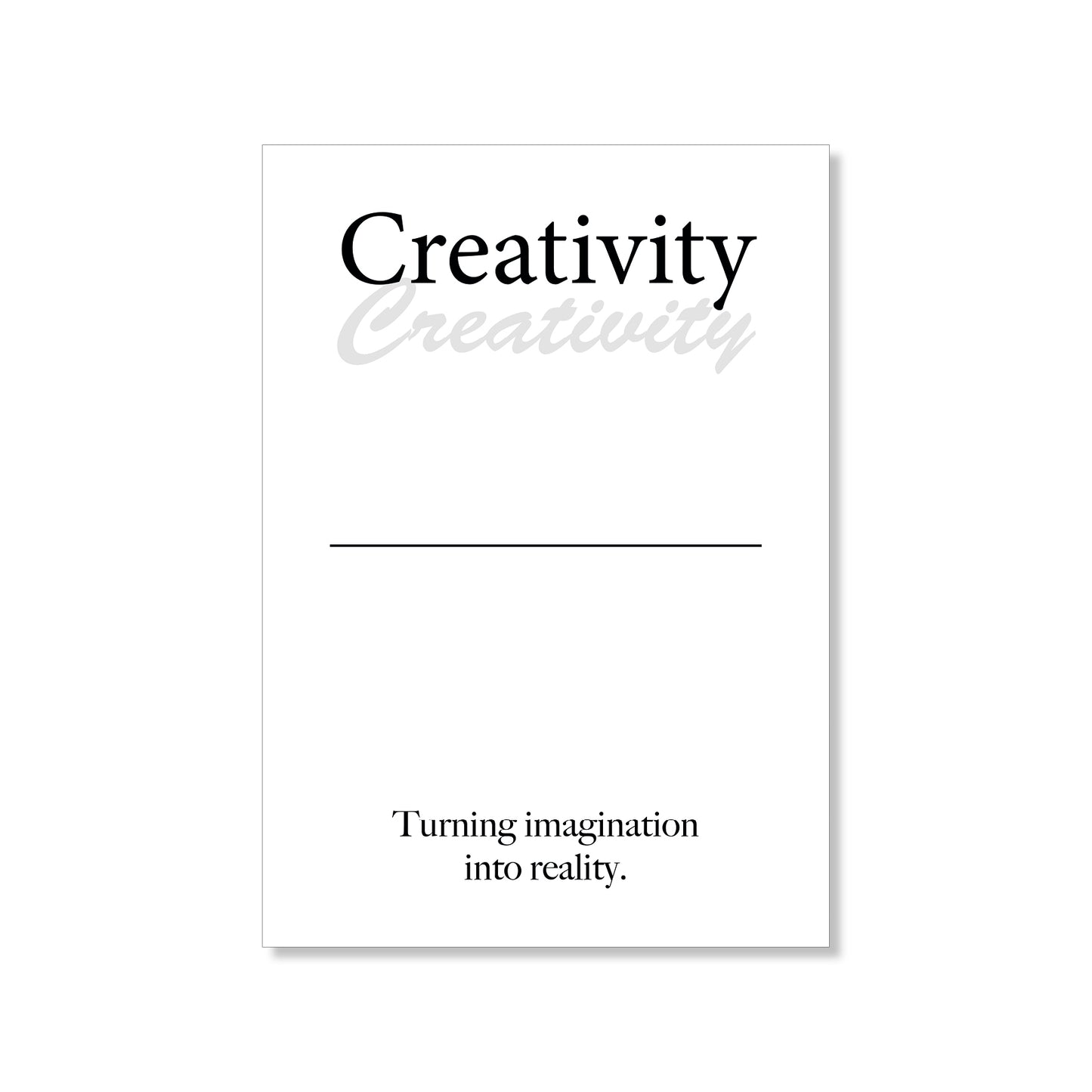 Creativity wall art digital download – printable minimalist quote for imagination and innovation