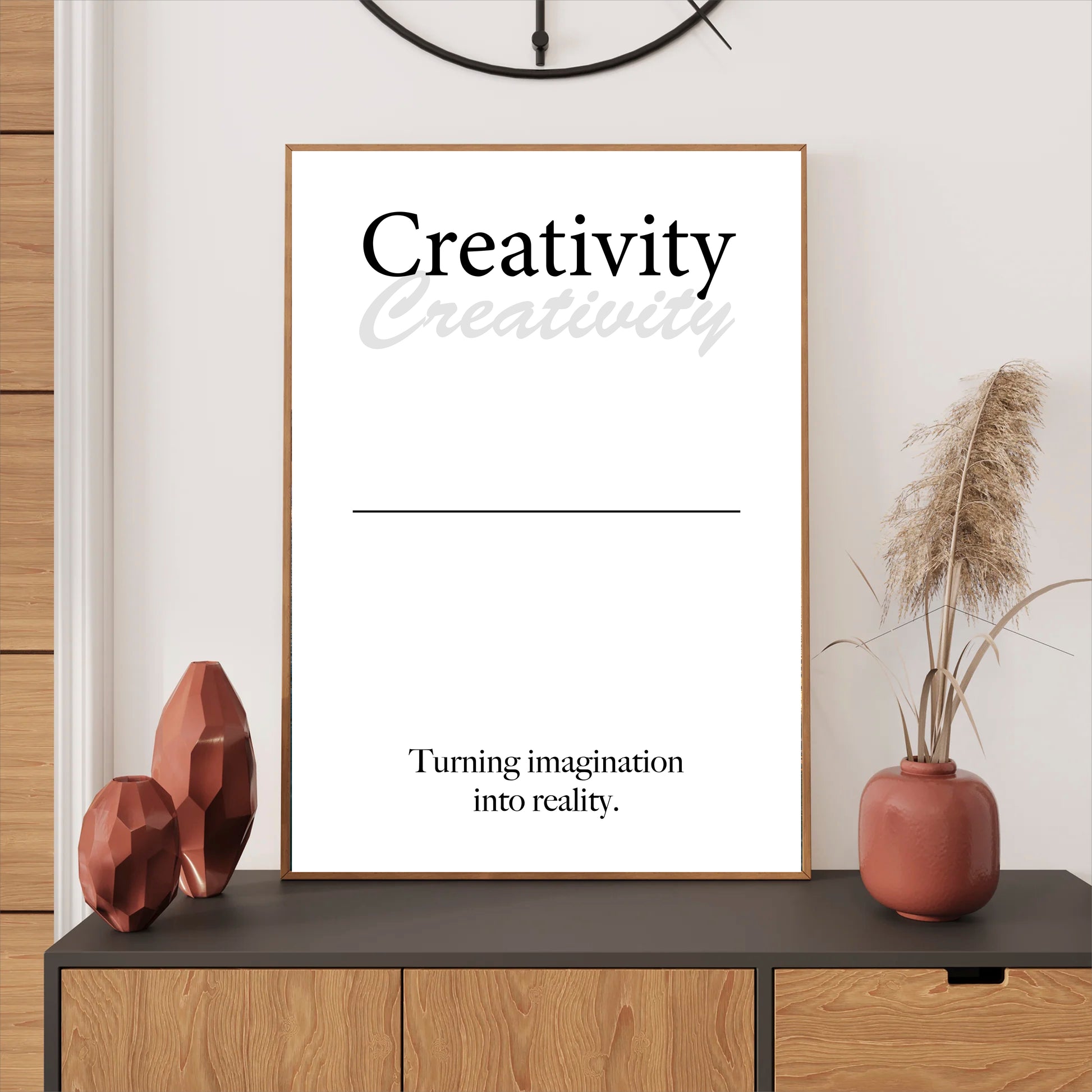 Creativity wall art digital download – printable minimalist quote for imagination and innovation