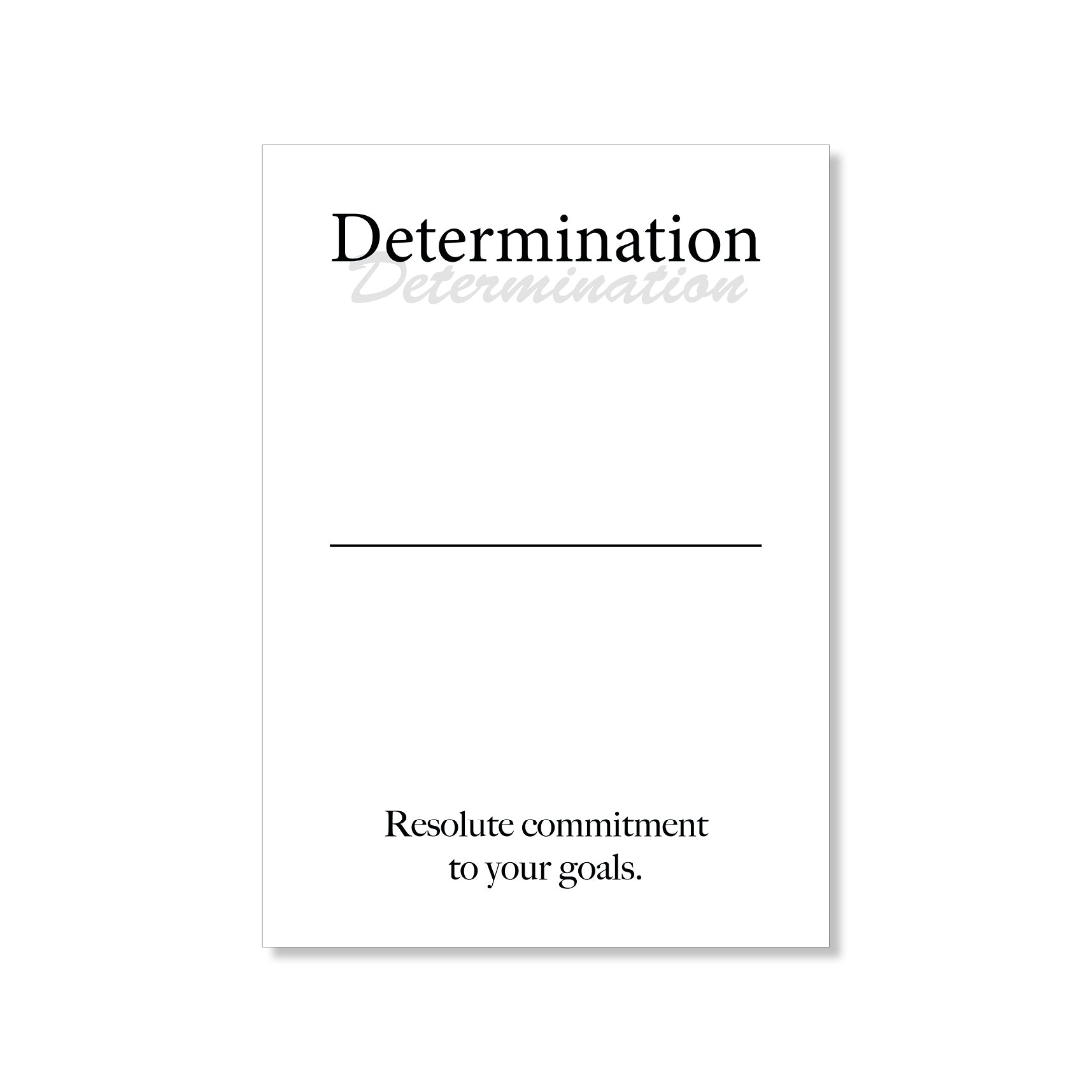 Determination wall art digital download – printable minimalist quote for persistence and success