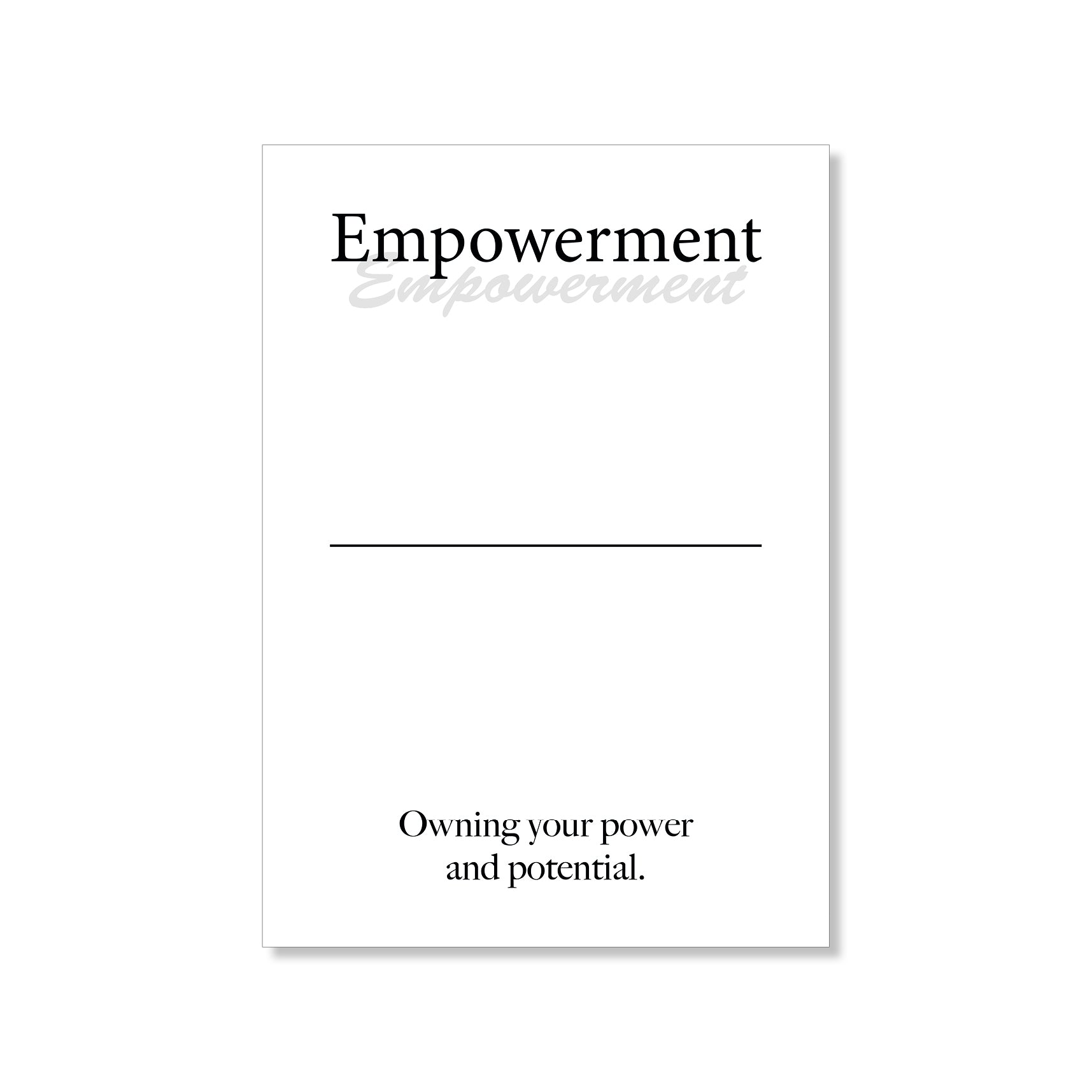 Empowerment wall art digital download – printable minimalist quote for confidence and strength