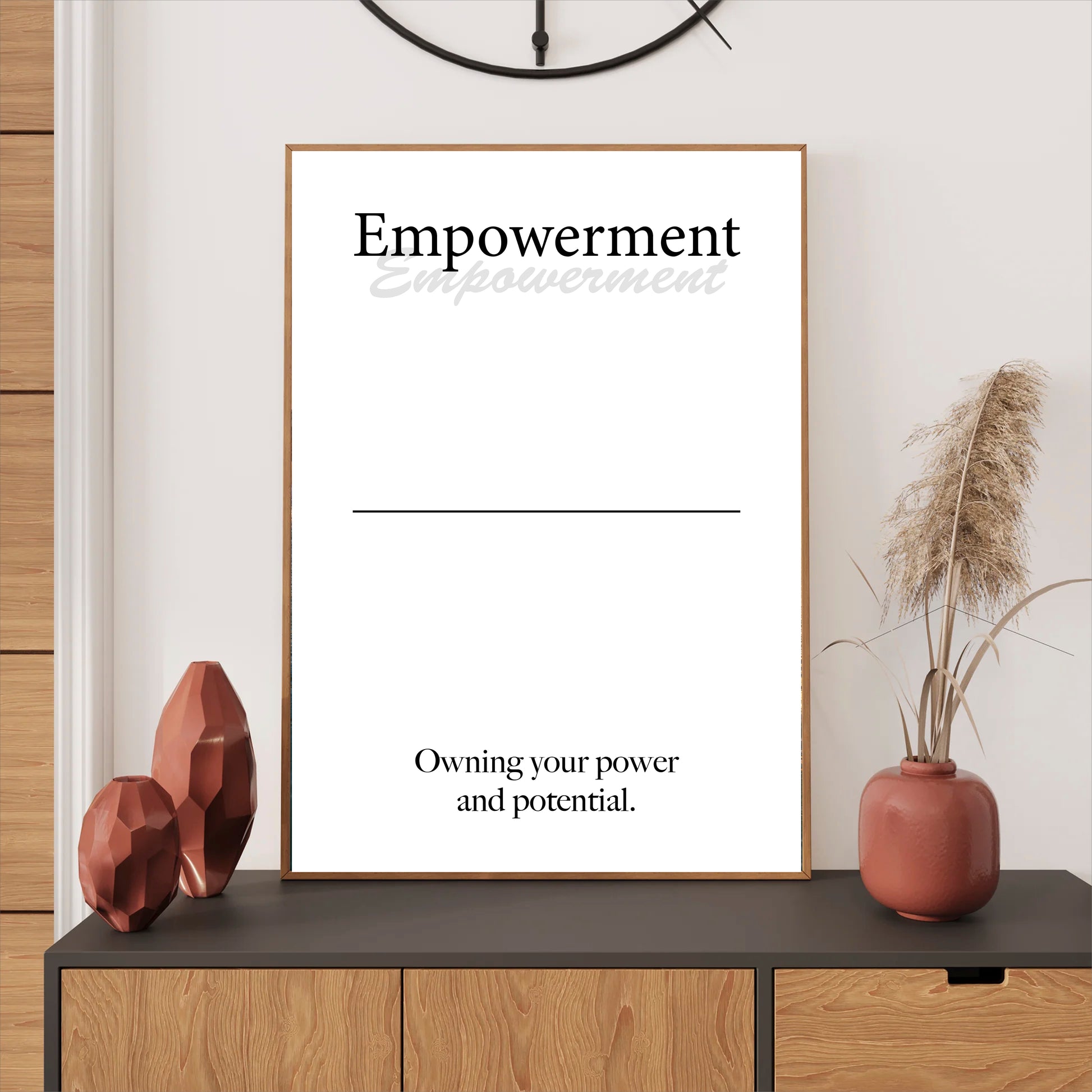 Empowerment wall art digital download – printable minimalist quote for confidence and strength
