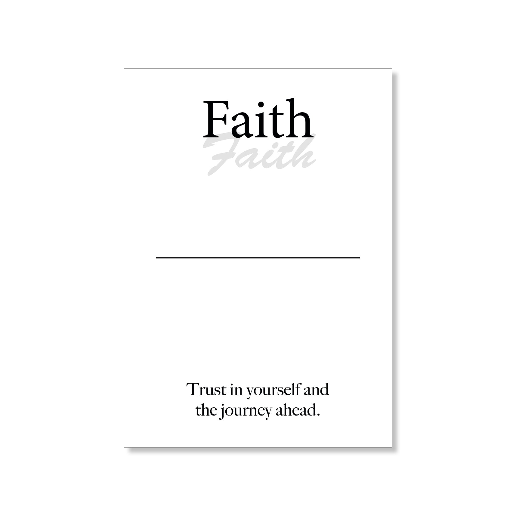 Faith wall art digital download – printable minimalist quote for hope and belief