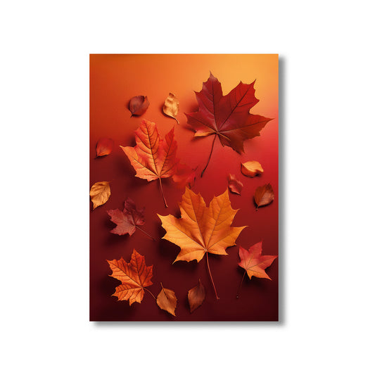 Autumn Falling Leaves Wall Art Print – Digital Download Seasonal Nature Decor