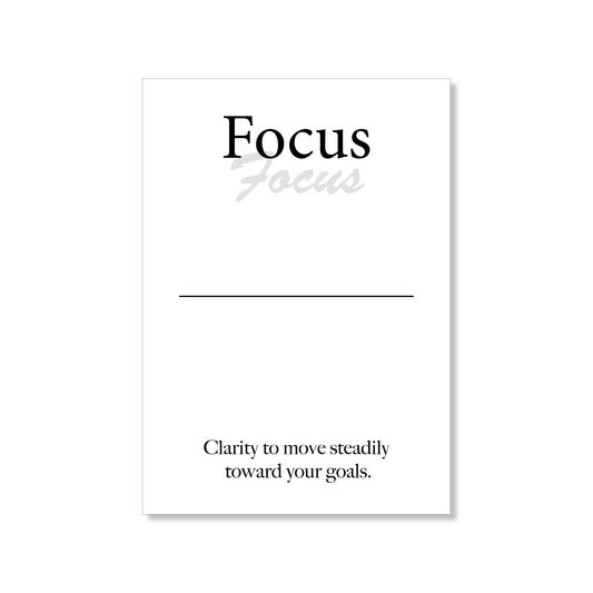 Focus wall art digital download – printable minimalist quote for clarity and success