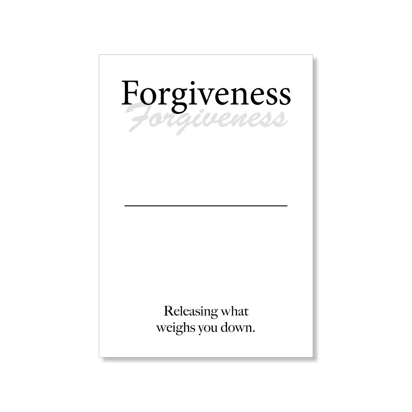 Forgiveness wall art digital download – printable minimalist quote for healing and peace