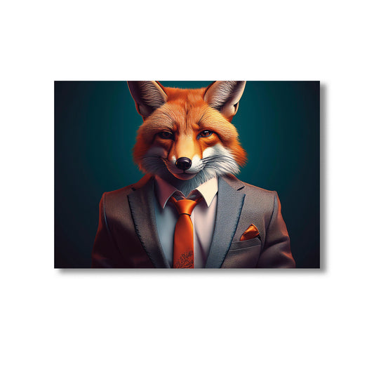 Fox in a suit Wall Art Print Home decor Poster, Product