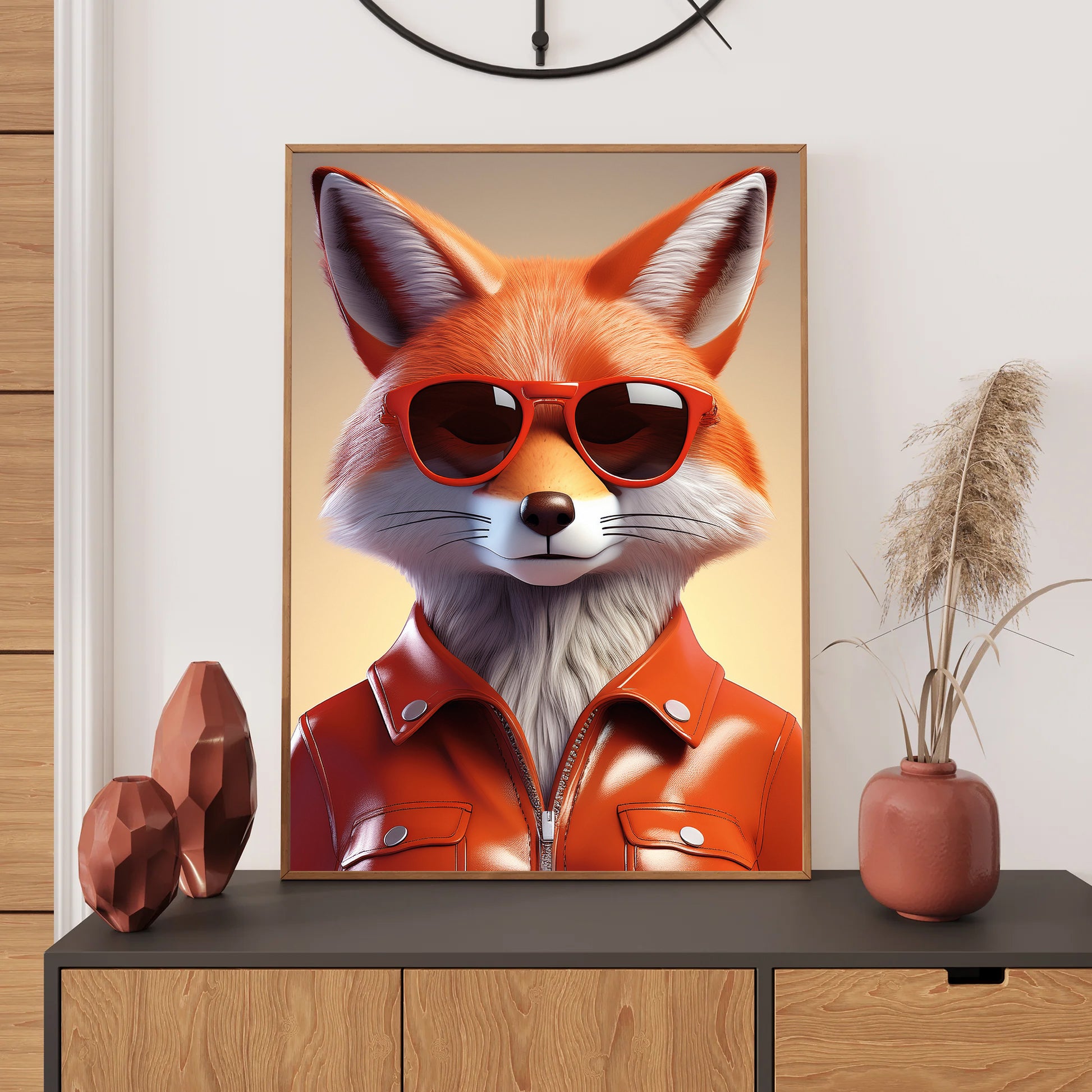 Fox Wall Art Print, Bedroom