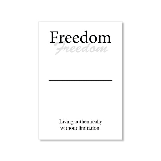 Freedom wall art digital download – printable minimalist quote for authenticity and courage